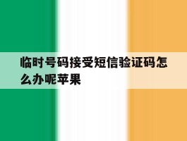 临时号码接受短信验证码怎么办呢苹果