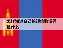 怎样知道自己的短信验证码是什么