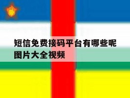 短信免费接码平台有哪些呢图片大全视频