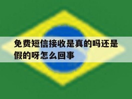 免费短信接收是真的吗还是假的呀怎么回事