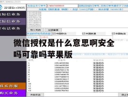 微信授权是什么意思啊安全吗可靠吗苹果版