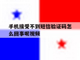 手机接受不到短信验证码怎么回事呢视频