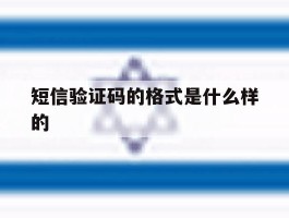 短信验证码的格式是什么样的