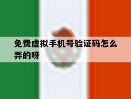免费虚拟手机号验证码怎么弄的呀