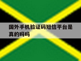 国外手机验证码短信平台是真的吗吗