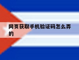 网页获取手机验证码怎么弄的