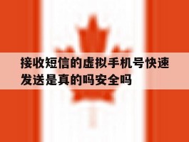 关于接收短信的虚拟手机号快速发送是真的吗安全吗的信息