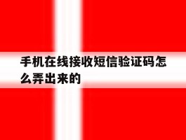 手机在线接收短信验证码怎么弄出来的