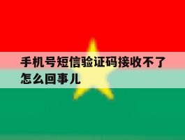 手机号短信验证码接收不了怎么回事儿