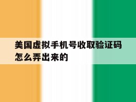 美国虚拟手机号收取验证码怎么弄出来的