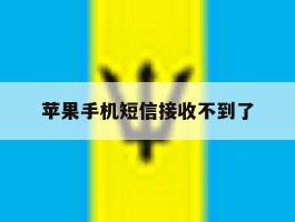 苹果手机短信接收不到了