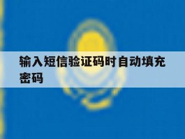 输入短信验证码时自动填充密码