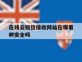 在线云短信接收网站在哪看啊安全吗