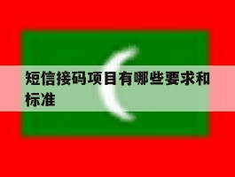 短信接码项目有哪些要求和标准
