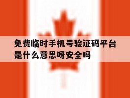 包含免费临时手机号验证码平台是什么意思呀安全吗的词条