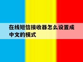 在线短信接收器怎么设置成中文的模式