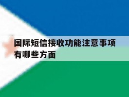 国际短信接收功能注意事项有哪些方面