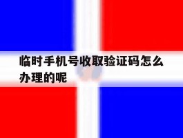 临时手机号收取验证码怎么办理的呢