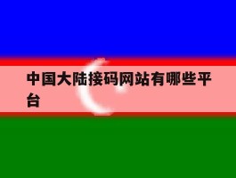 中国大陆接码网站有哪些平台