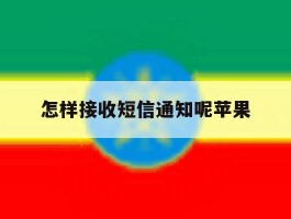 怎样接收短信通知呢苹果