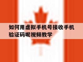 如何用虚拟手机号接收手机验证码呢视频教学