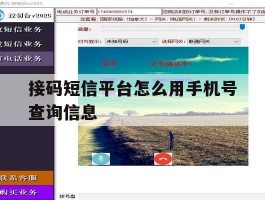 接码短信平台怎么用手机号查询信息