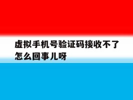 关于虚拟手机号验证码接收不了怎么回事儿呀的信息