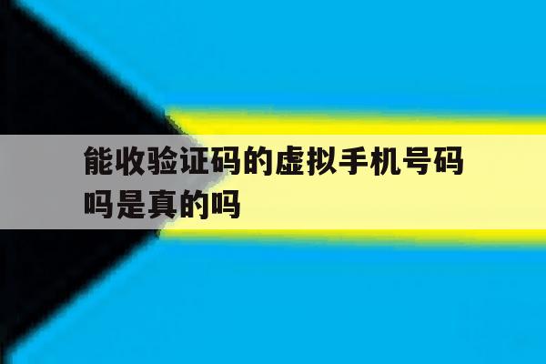 能收验证码的虚拟手机号码吗是真的吗 能收验证码的虚拟手机号码吗是真的吗